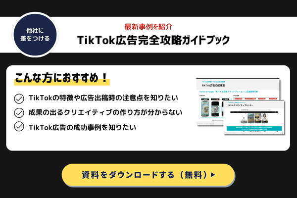 TikTok広告資料請求